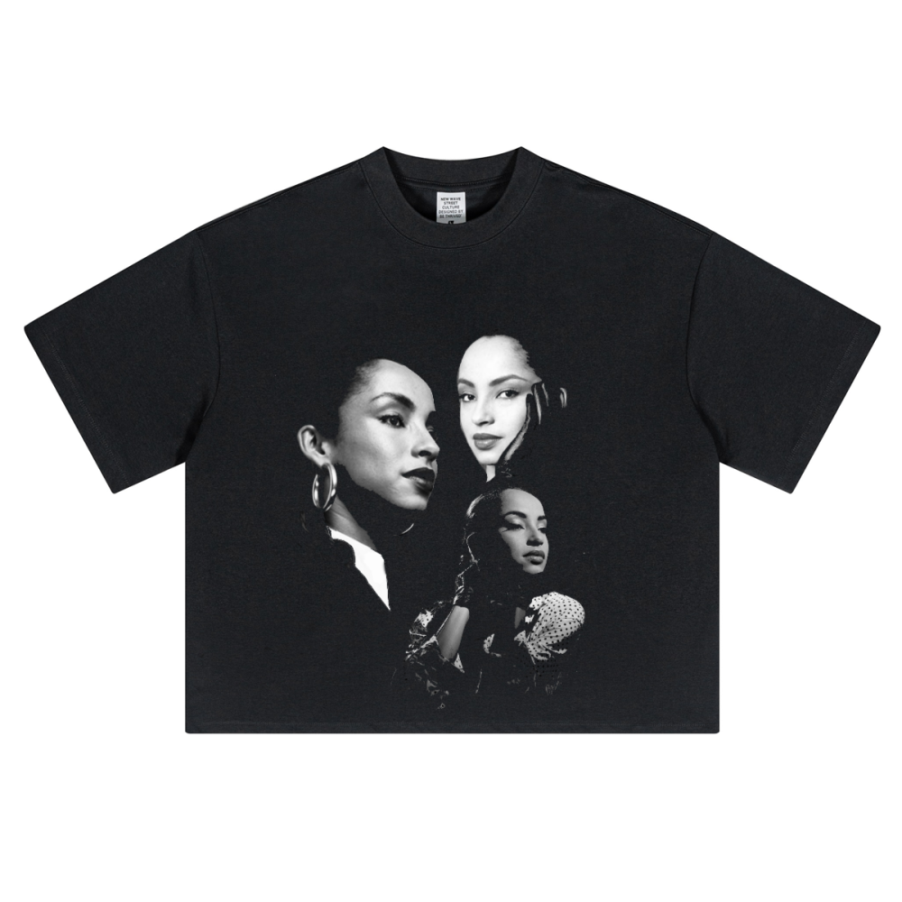 SADE FACES TEE OVERSIZED CROPPED