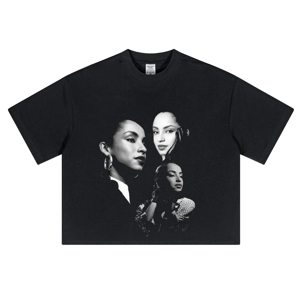 SADE FACES TEE OVERSIZED CROPPED